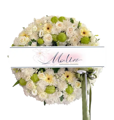 พวงหรีดดอกไม้สด