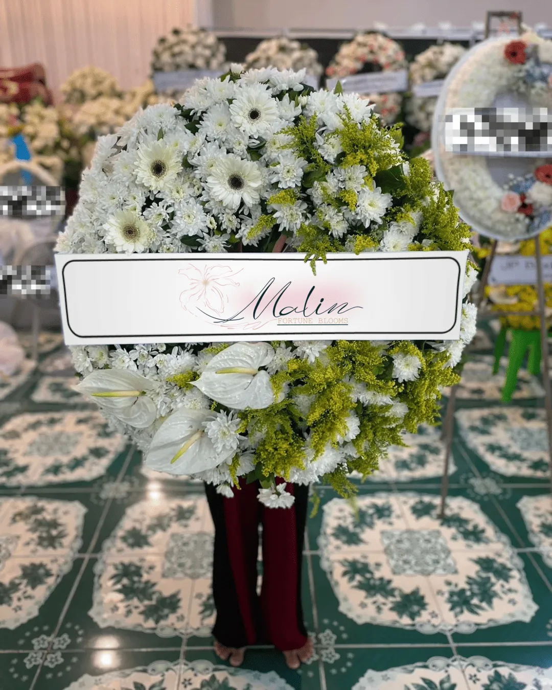 รีวิวพวงหรีดดอกไม้สด